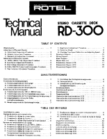 Rotel RD-300 - Technical manual